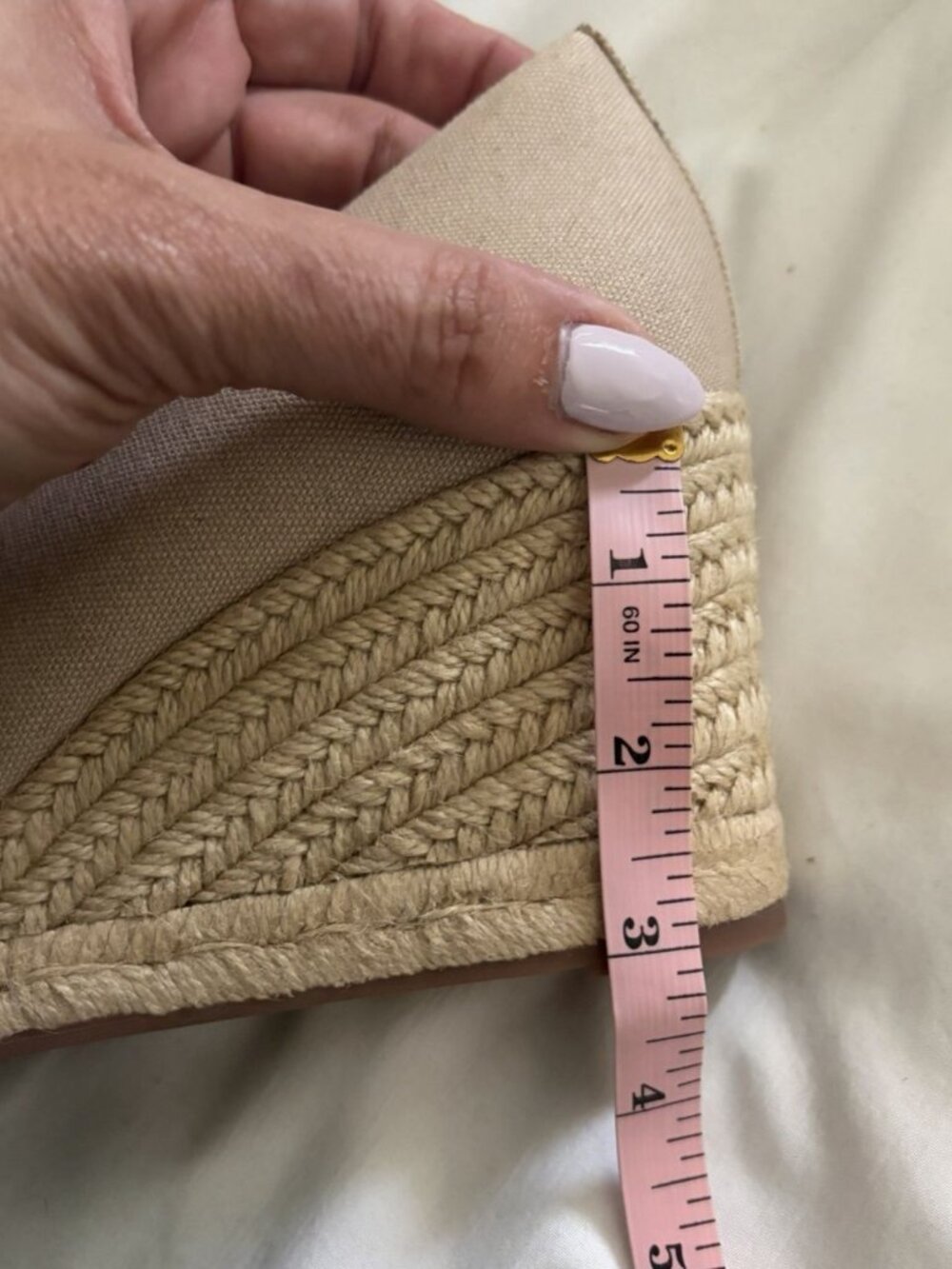 J Crew Espadrille Wedges Women’s Natural Beige Canvas Sandals Shoes Sz 7.5 NWOB - Picture 7 of 7